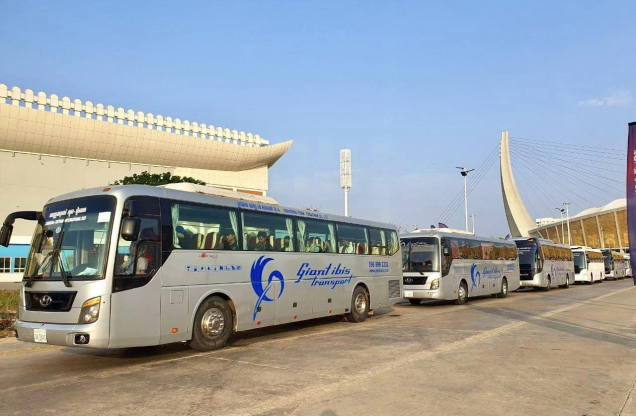 The Giant Ibis bus stop in Phnom Penh 